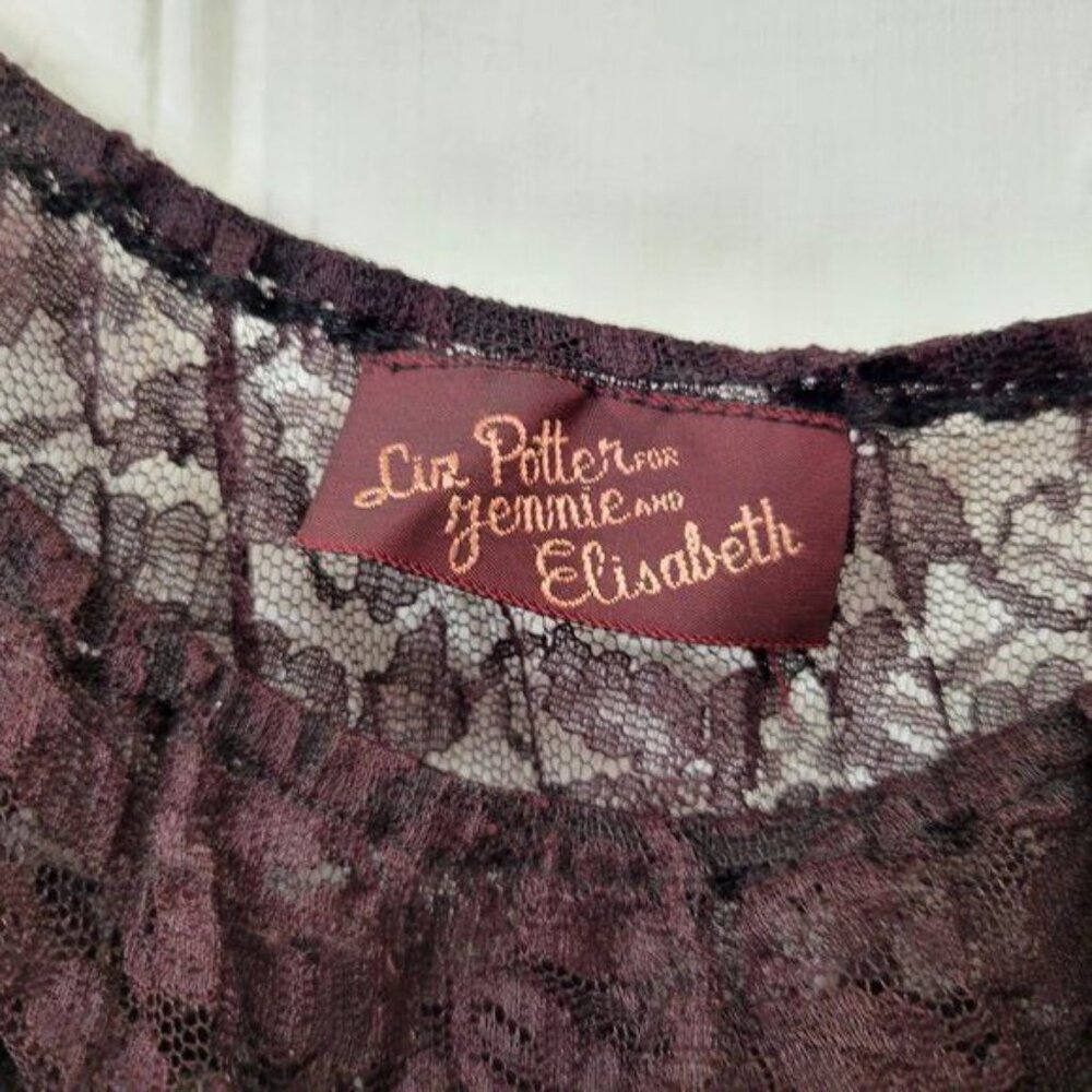 Liz Potter for Jeannie and Elizabeth Brown and Black Lace Maxi Dress - Picture 8 of 8
